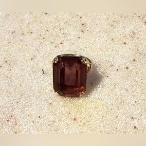 Avon Gold Ring with Rich Brown Gemstone